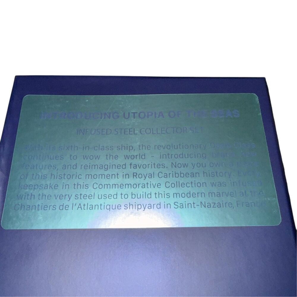Royal Caribbean Utopia Seas 2024 Inaugural Steel Collector Set Limited Edition - Picture 10 of 12